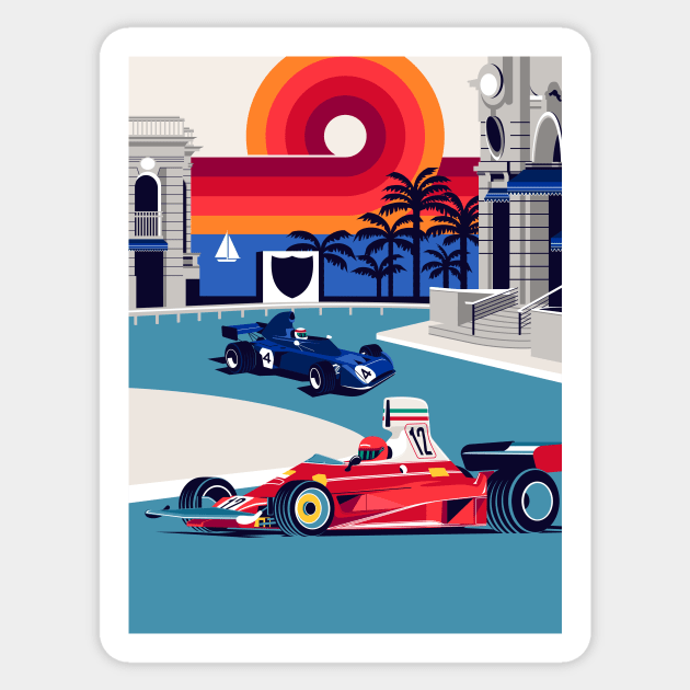 Monte Carlo Vintage Race Sticker by RaceCarsDriving